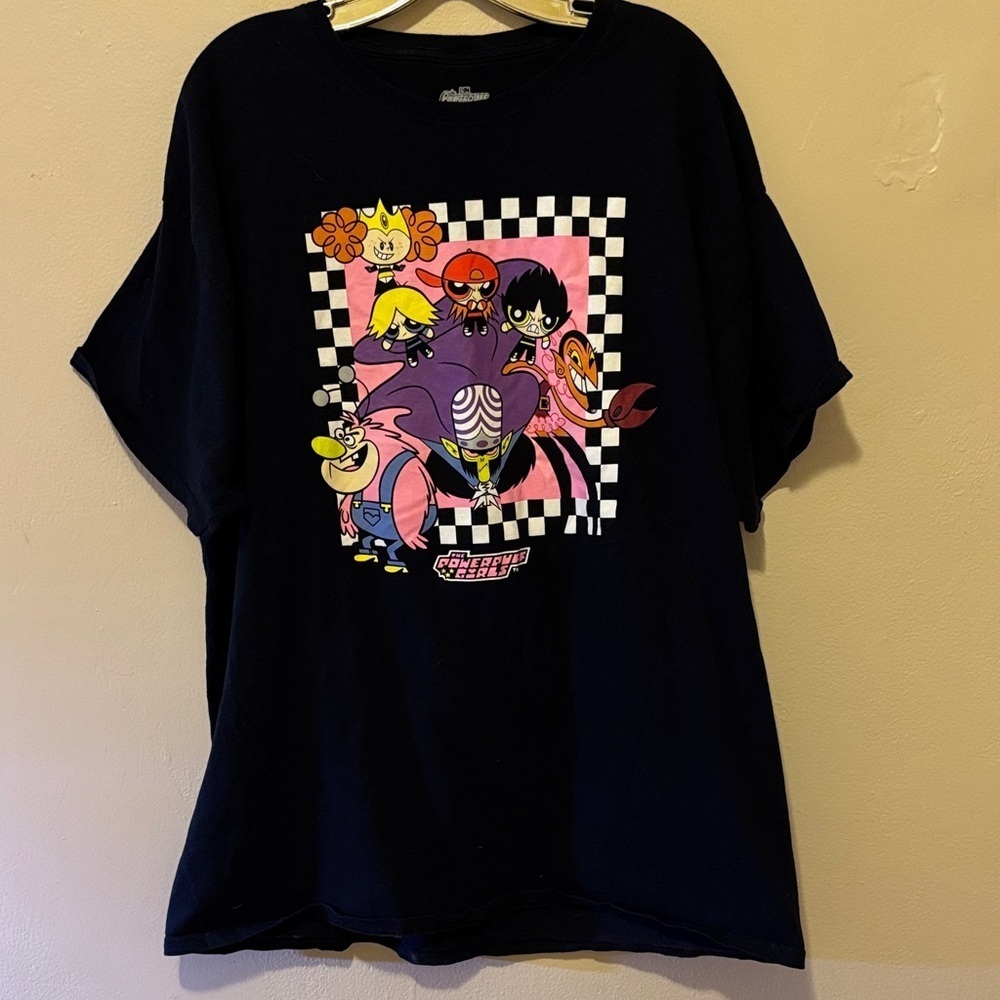 Kids Black Cartoon Character T-Shirt